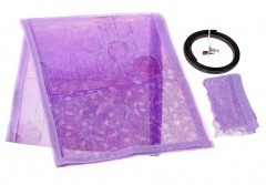 Москитная сетка "Цветы" на магнитной ленте, сиреневый - Фото 1