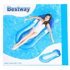 Шезлонг надувной для отдыха на воде, 160 см, цвет в ассортименте - Фото 2