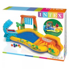 Игровой центр с горкой и распылителем «Динозавр» (размер 241х191х109 см) - Фото 1