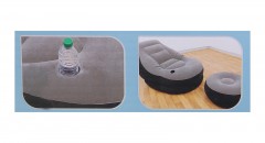 Кресло надувное с пуфиком, флок, от 6 лет - Фото 1