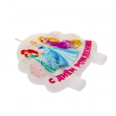 Свеча в торт «С днем рождения», Принцессы - Фото 3