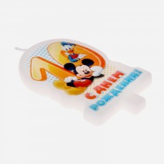 Свеча в торт «С днем рождения!», цифра 10, Микки Маус - Фото 3