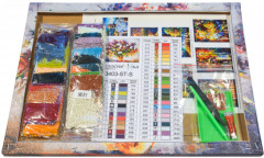 Мозаика алмазная «Сирень и ромашки» - Фото 1