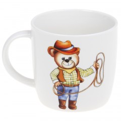 Кружка детская в подарочной коробке с игрушкой «Мишка-ковбой», 280 мл - Фото 1