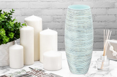 Ваза «Голубая с золотыми нитями» - Фото 2