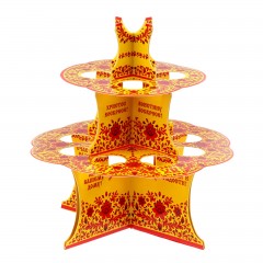 Пасхальная подставка на 12 яиц «ХВ» под хохлому - Фото 4