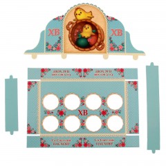 Пасхальная подставка на 8 яиц «Христос Воскресе!» печеный стиль - Фото 3