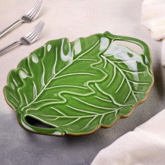 Блюдо сервировочное с ручками «Лист» - Фото 1