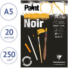 Скетчбук-альбом для смешанных техник «Noir» - Фото 1