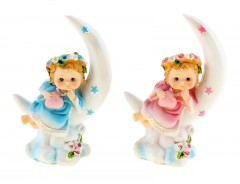 Сувенир «Ангел розовом/голубом платье на луне», в ассортименте - Фото 1