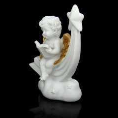 Сувенир «Белоснежный ангелочек с позолоченными крыльями на звездочке» - Фото 3