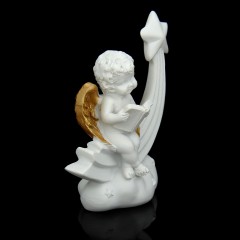 Сувенир «Белоснежный ангелочек с позолоченными крыльями на звездочке» - Фото 2