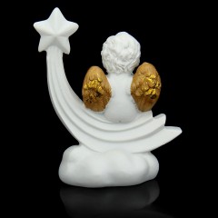 Сувенир «Белоснежный ангелочек с позолоченными крыльями на звездочке» - Фото 1