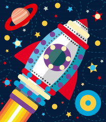 Аппликация из тишью «Ракета» - Фото 2