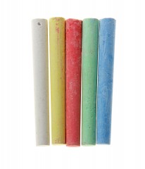 Мел школьный цветной, набор 5 цветов, круглый - Фото 1