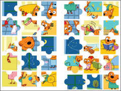 Три кота. Наклейки-пазлы. Наш день - Фото 1