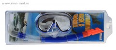 Набор для плавания, 2 предмета: маска и трубка PVC, цвет в ассортименте - Фото 1