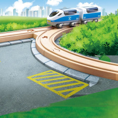 Элементы железной дороги «Закругленные длинные рельсы» - Фото 1