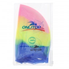 Шапочка для бассейна взрослая с ушами, цвет в ассортименте - Фото 1