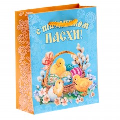 Пакет ламинат вертикальный «С праздником Пасхи!», 11х14 см - Фото 1