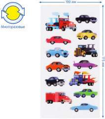 Наклейки гелевые «Машины» - Фото 2