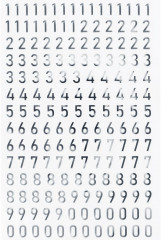 Наклейки «Silver numbers» - Фото 1