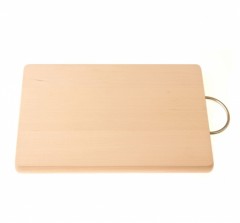 Доска разделочная деревянная с металлической ручкой, 21х33 см - Фото 1