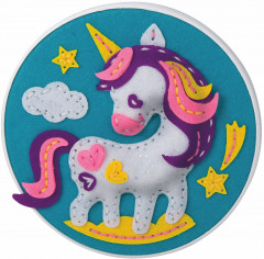 Панно из фетра на пяльцах «Единорог» - Фото 1