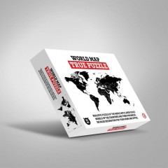 Пазл «Карта мира» черная (150х90 см) - Фото 1