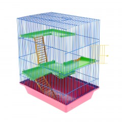 Клетка для грызунов «Гризли 4» с пластиковыми полками и лесенками - Фото 1