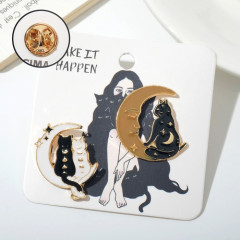 Набор значков «Коты на Луне» - Фото 1