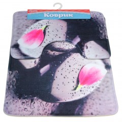 Набор ковриков для ванной и туалета «Камни» 2 шт, 75х45, 45х40 см - Фото 1