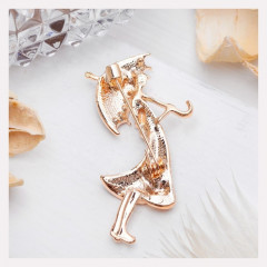 Брошь «Девушка с зонтом» - Фото 1