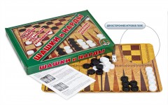 Настольная игра «Шашки и нарды» большие - Фото 1
