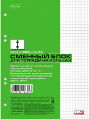 Сменный блок для тетрадей на кольцах (80 листов, А5) - Фото 1