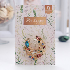 Брошь «Подкова самоцветная» - Фото 1