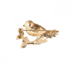 Брошь «Птичка на веточке» - Фото 1