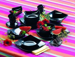 Салатник Quadrato черный, диаметр 24 см - Фото 1