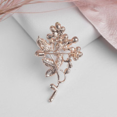 Брошь «Цветочная веточка» - Фото 1