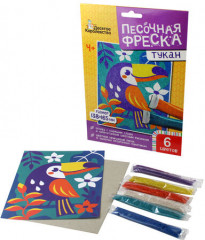 Песочная фреска «Тукан» - Фото 1