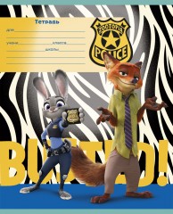 Тетрадь школьная «Зверополис - 3», 12 листов, клетка - Фото 1