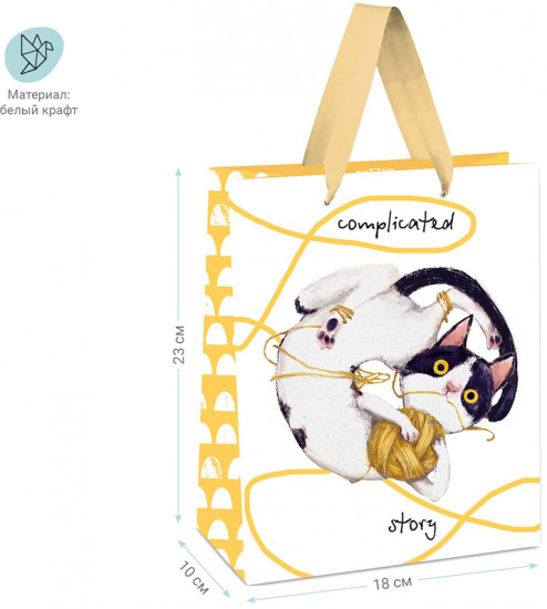 Пакет подарочный «Complicated story»