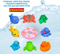 Набор игрушек для купания «Подводный мир» с кругом - Фото 5