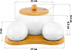 Сахарница с набором для специй «Розы» - Фото 1