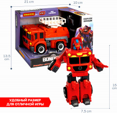 Трансформер-конструктор «Робот-пожарная машина автовышка» - Фото 2