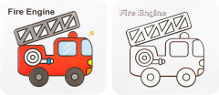 Раскраска-пазл многоразовая «Пожарная машина» - Фото 9
