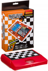 Набор настольных игр 3 в 1 «Шашки, шахматы, нарды» - Фото 1