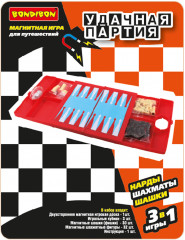 Набор настольных игр 3 в 1 «Шашки, шахматы, нарды» - Фото 13