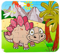 Раскраска-пазл многоразовая «Стегозавр» - Фото 1