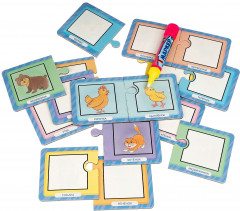 Набор раскрасок-пазлов многоразовых «Кто чья мама?» - Фото 5